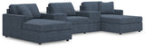 Modmax Ink Next-Gen Nuvella 5-Piece Pit Sectional side view