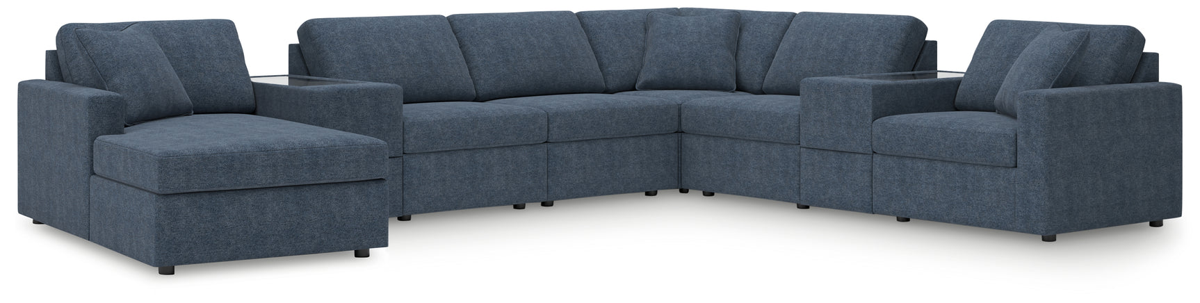 side view of Modmax Ink Nuvella® 8-Piece Sectional with Chaise sectional sofa