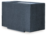 rear view of sectional sofa in Ink color