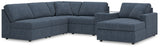 Side view of Modmax Ink Next-Gen Nuvella 6-Piece Sectional Sofa with Chaise