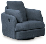 Side view of Modmax Ink Performance Fabric Next-Gen Nuvella Swivel Glider Recliner