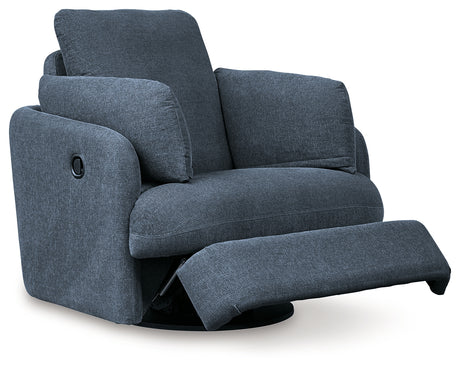 Modmax Ink Performance Fabric Recliner in reclined position