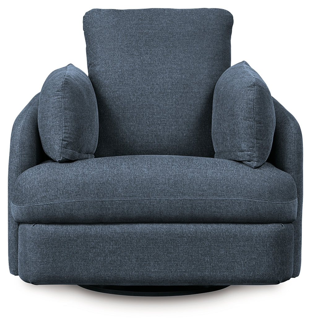 Side close-up view of recliner upholstery and cushions