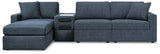 Modmax Ink 4-Piece Sectional Sofa with Ottoman living room angle