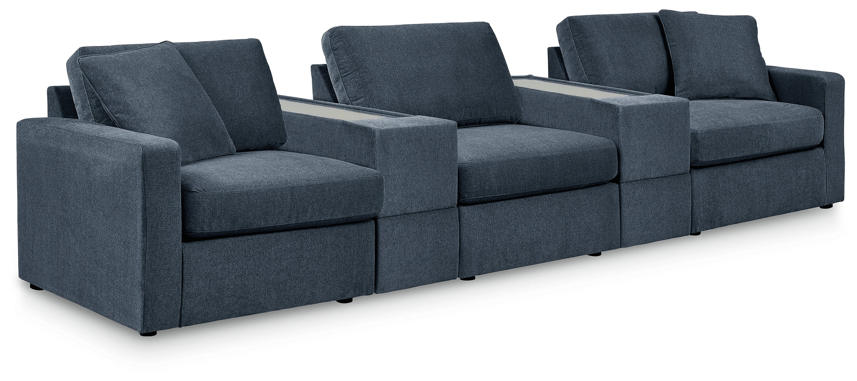 Living room view with Modmax Ink Nuvella 5-Piece Sectional sofa