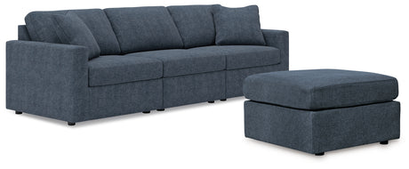 side view of Modmax Ink 3-Piece Sectional with Ottoman sectional sofa