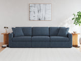 Modmax Ink sectional with sofa, loveseat, and recliner