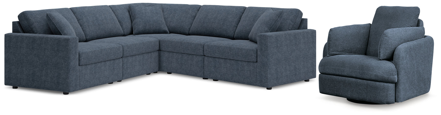 Side view of Modmax Ink 5-Piece Sectional with Recliner sectional sofa