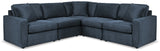 Side view of Modmax Ink Nuvella 5-Piece Sectional sofa