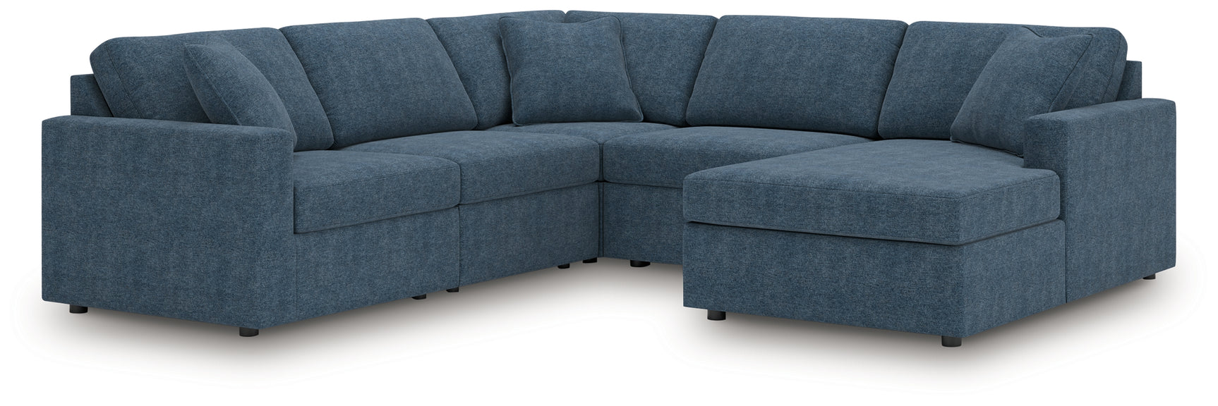 Detail close-up of Modmax Ink 5-Piece Sectional Sofa with Chaise upholstery