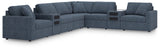 Side view of Modmax Ink Nuvella 8-Piece Sectional sofa