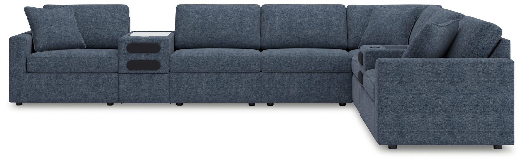 Room setting featuring Modmax Ink Nuvella 8-Piece Sectional sofa
