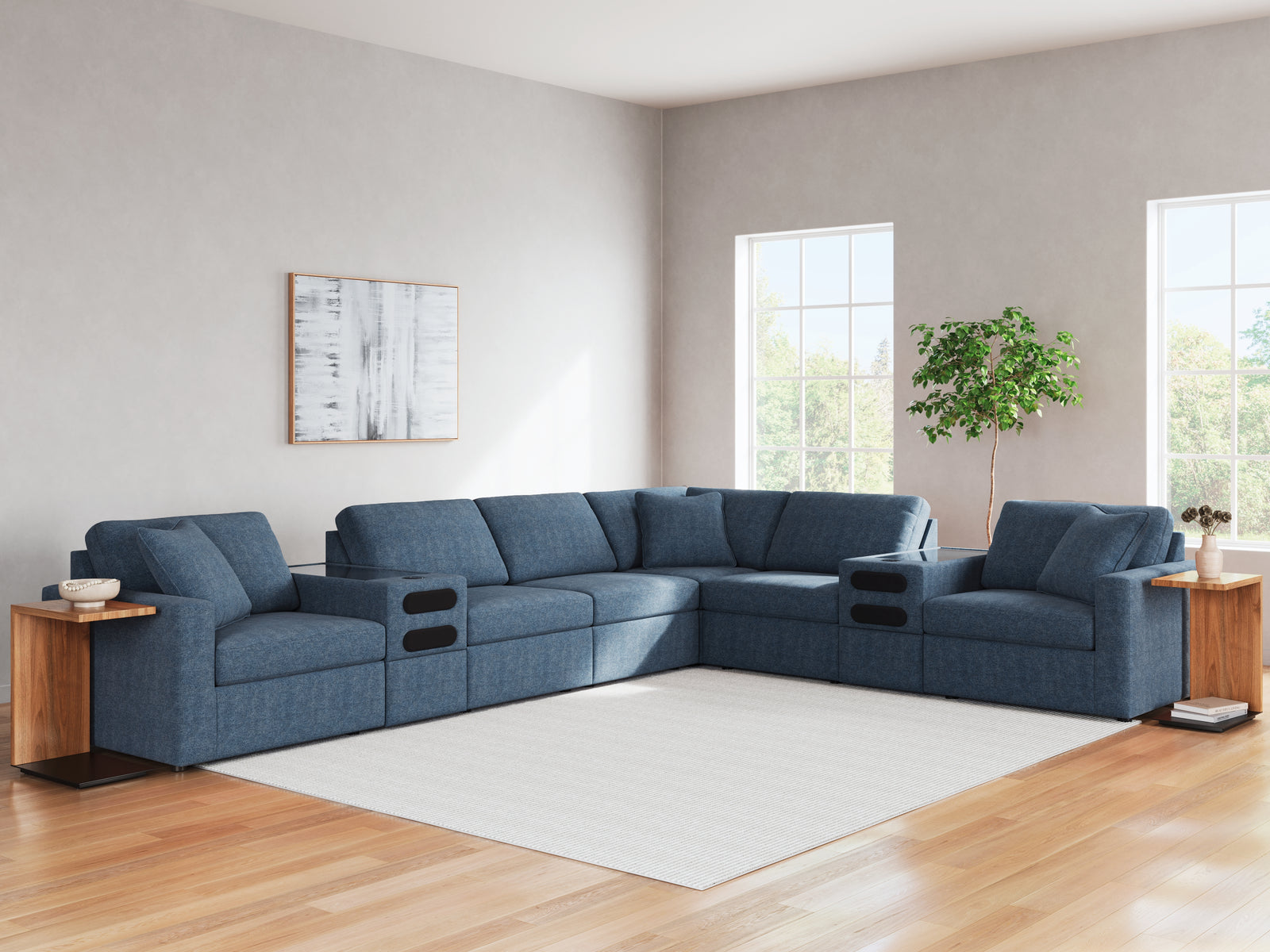 main view of Modmax Ink Nuvella® 8-Piece Sectional sectional sofa