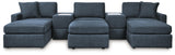 Side view of Modmax Ink 5-Piece Sectional Sofa with Ottoman