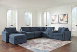 side view of Modmax Ink sectional sofa with Ottoman