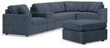 side view of Modmax Ink 6-Piece Sectional Sofa with Ottoman
