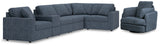 Side view of Modmax Ink 6-Piece Sectional Sofa with Recliner