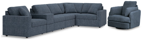 Side view of Modmax Ink 6-Piece Sectional Sofa with Recliner
