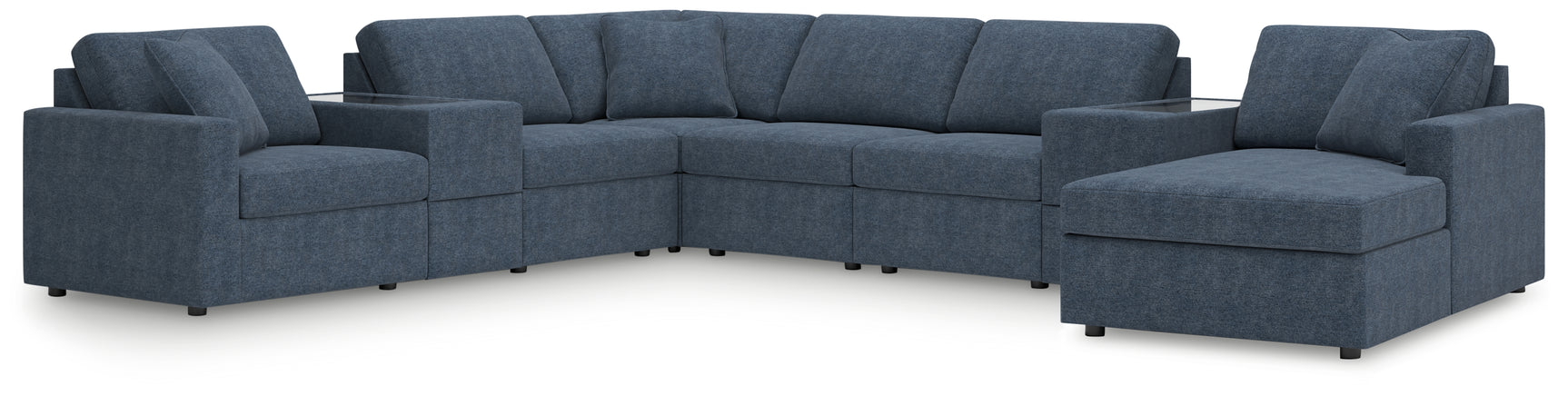 Side view of Modmax 8-piece sectional sofa with chaise