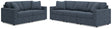 Side view of Modmax Ink Sofa and Loveseat