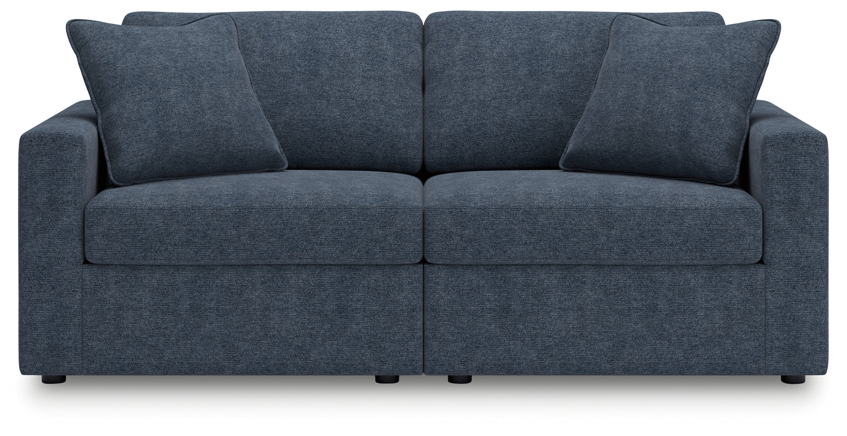 Close-up detail of Modmax Ink Nuvella® sectional fabric and arm