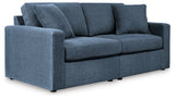 Side angle of Modmax Ink Nuvella® 2-Piece Upholstered Sectional sofa