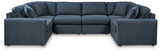 main view of Modmax Ink Performance Fabric,Next-Gen Nuvella™ 6-Piece Sectional sectional sofa