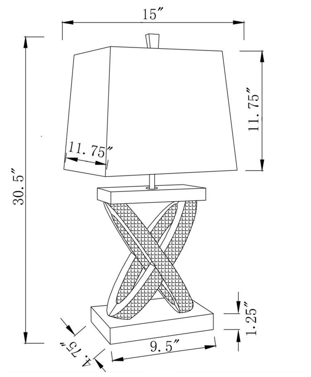 Modern Dominick table lamp on side table in living room