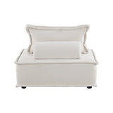 Helena White 7-Piece Modular Sectional sofa side view