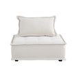 Inman beige modular accent chair front view