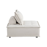 Inman beige modular accent chair back view