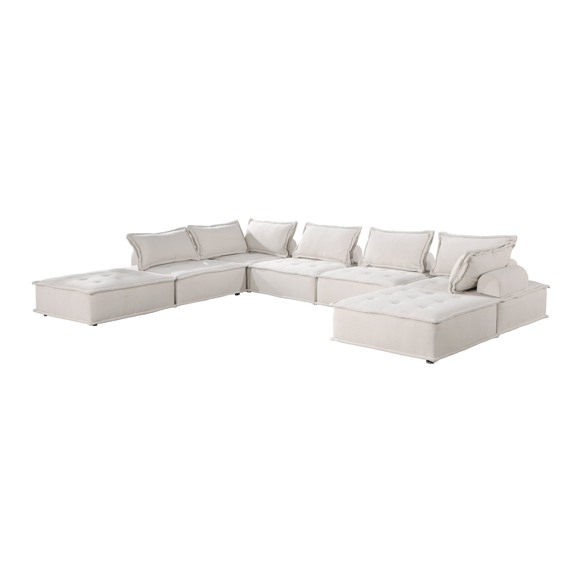 Helena White 7-Piece Modular Sectional sofa main view