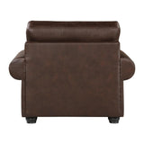 Back angle showing removable back cushion cover on Foxborough chair