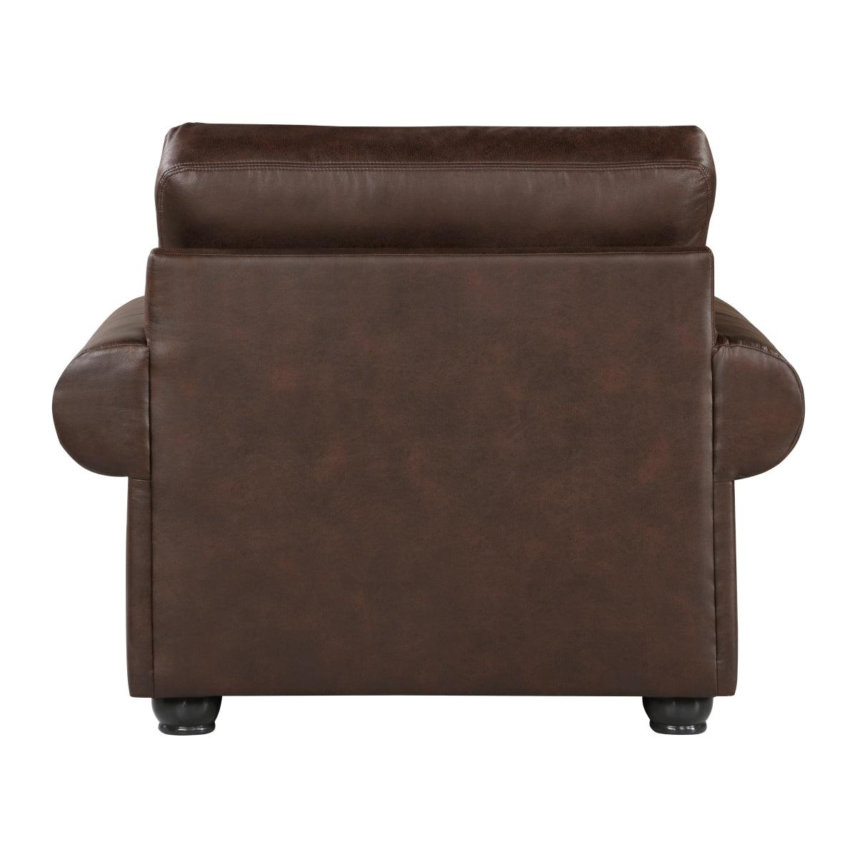Back angle showing removable back cushion cover on Foxborough chair