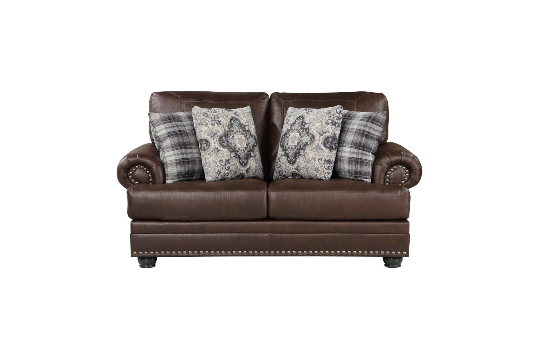 Close-up detail of sofa armrest