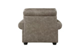 Full side profile of Franklin Brown loveseat