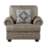 Franklin Gray Traditional Upholstered Accent Chair front angle