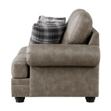 Close-up of loveseat tufted upholstery detail