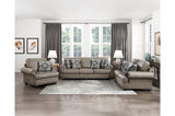 Franklin Brown brown faux leather sofa side view