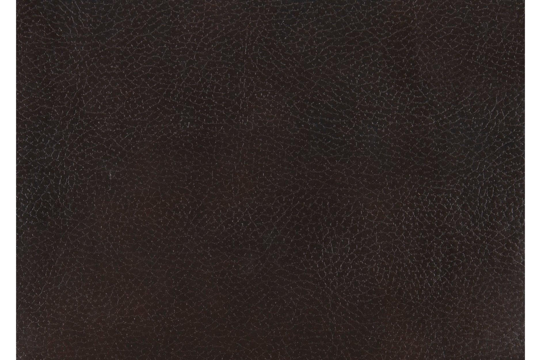 Brown faux leather upholstery swatch front view