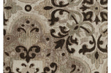 Brown faux leather upholstery swatch side view