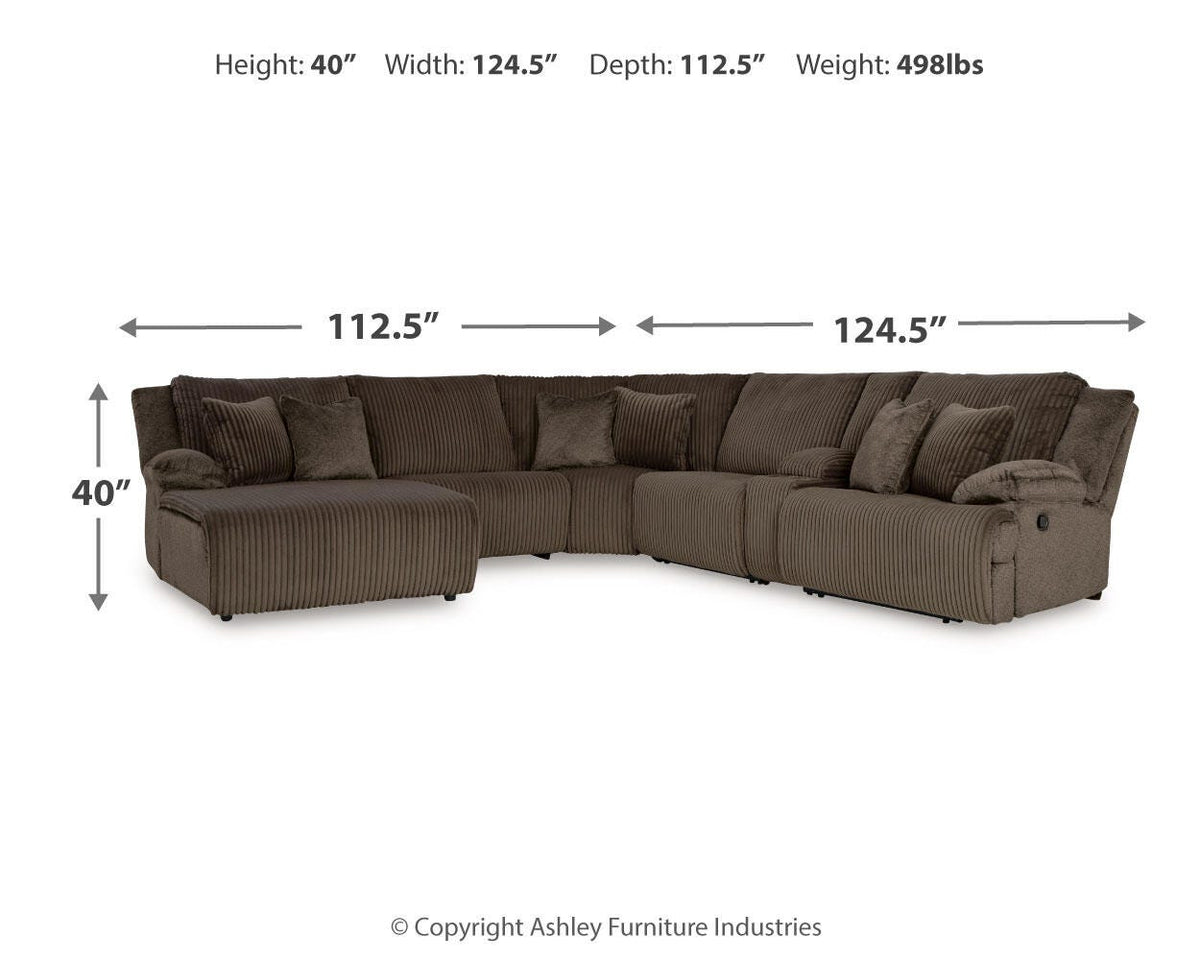 Top Chocolate Tier 6-Piece Sectional with Recliner - image 13