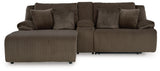 Top Chocolate Tier Reclining sofa and recliner in chocolate brown fabric