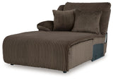 main view of Top Tier Chocolate Velvet 3-Piece Sofa Chaise Sectional sectional sofa