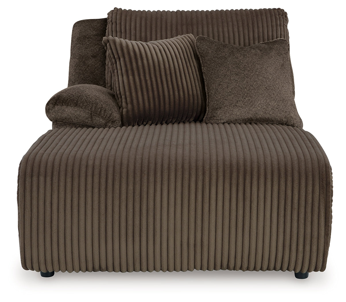 room view of Top Tier Chocolate Velvet 3-Piece Sofa Chaise Sectional sectional sofa