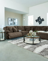 main view of Top Tier Chocolate Velvet 3-Piece Sofa Chaise Sectional sectional sofa