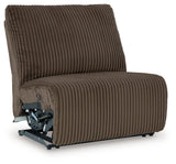 detail view of Top Tier Chocolate Velvet 3-Piece Sofa Chaise Sectional sectional sofa