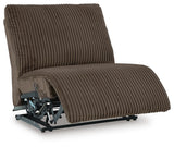 Top Tier Chocolate Velvet 3-Piece Reclining Sofa Chaise Sectional - image 8