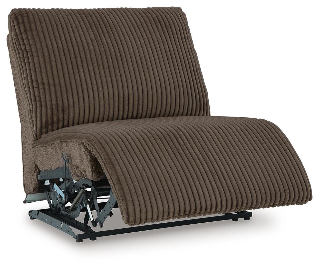 Top Tier Chocolate Velvet 3-Piece Reclining Sofa Chaise Sectional - image 8