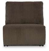 side view of Top Tier Chocolate Velvet 3-Piece Sofa Chaise Sectional sectional sofa